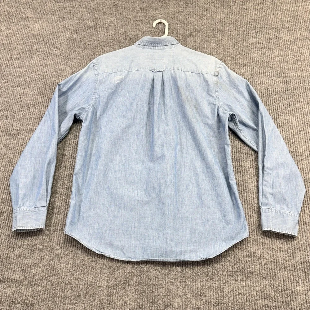American Eagle Outfitters Shirt Mens Large Chambray Button Down Athletic Fit